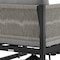Armen Living Cuffay Outdoor Patio Swivel Glider Lounge Chair in Black Aluminum with Gray Cushions 840254332454 - alternate 9